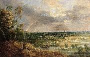 Lucas van Uden Panoramic River Landscape Sweden oil painting artist